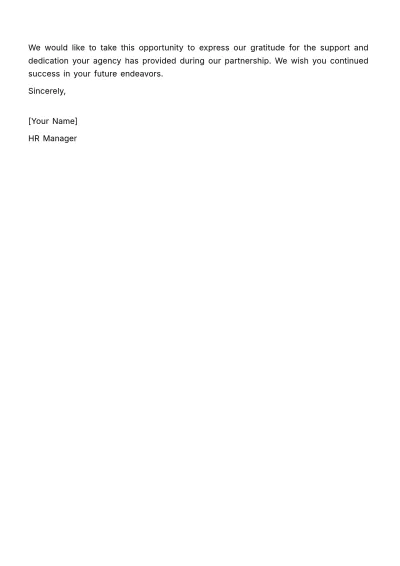 Free Contract Termination Notice HR Template to Edit Online