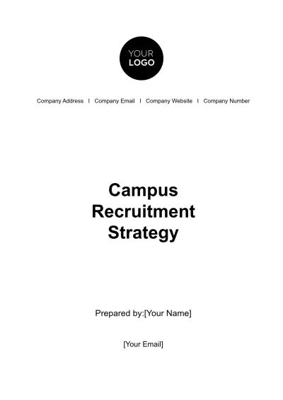Free Campus Recruitment Strategy Document HR Template to Edit Online