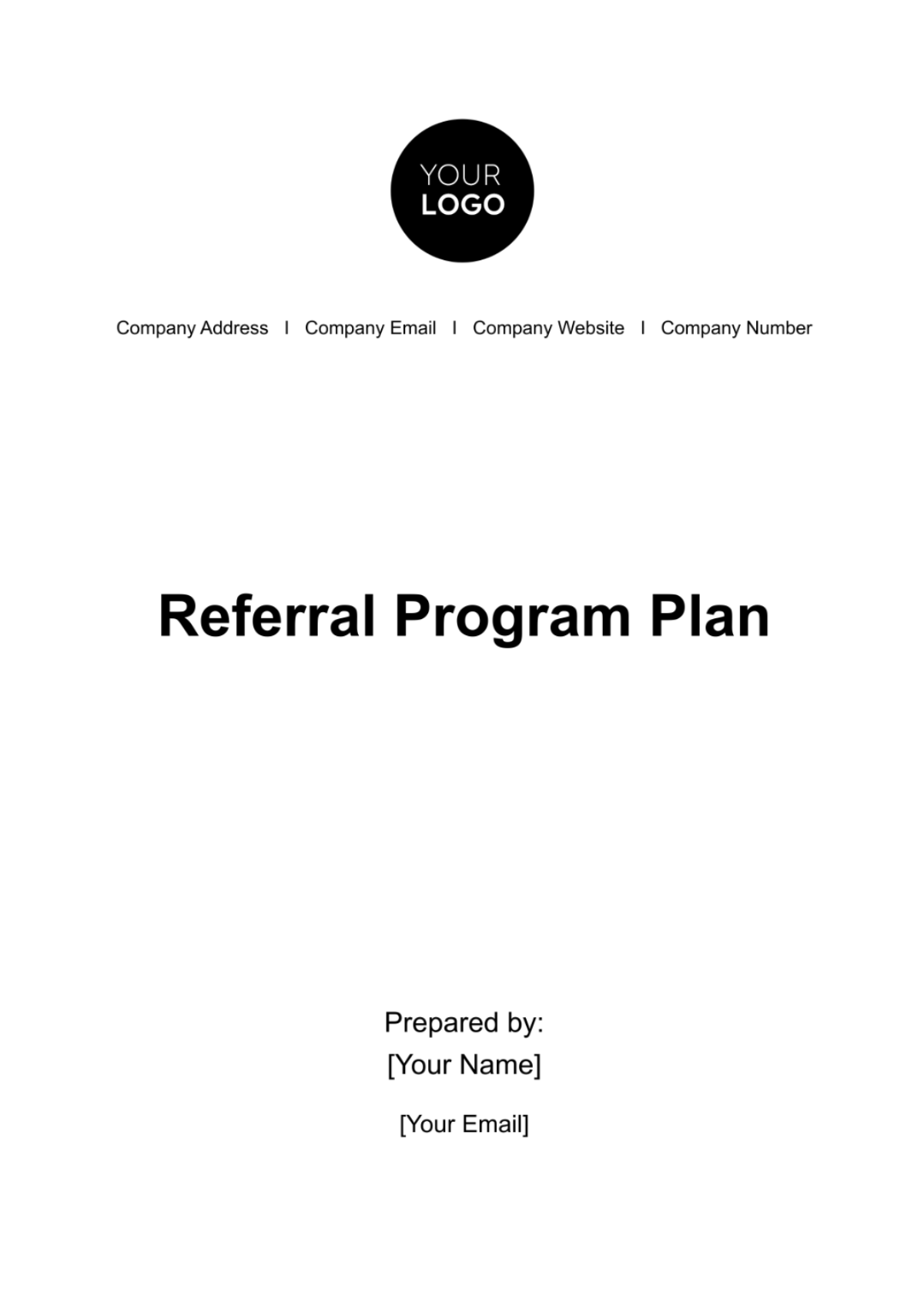 Free Referral Program Plan HR Template