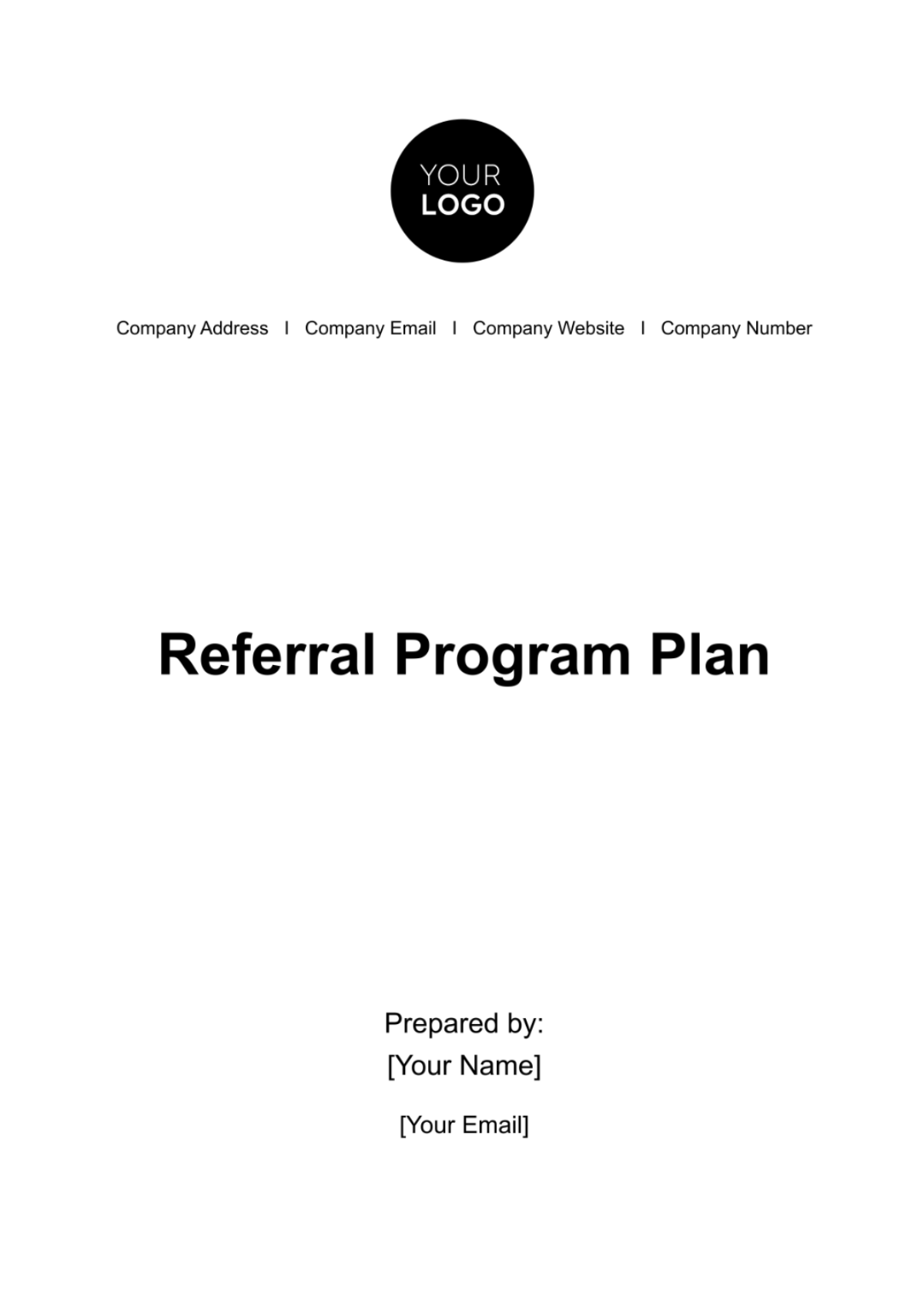 Referral Program Plan HR Template - Edit Online & Download