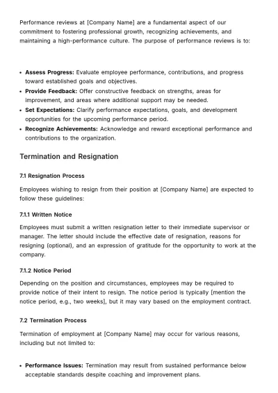 Free New Hire Policy & Procedure HR Template to Edit Online