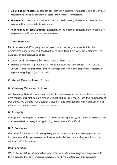 Free New Hire Policy & Procedure HR Template to Edit Online