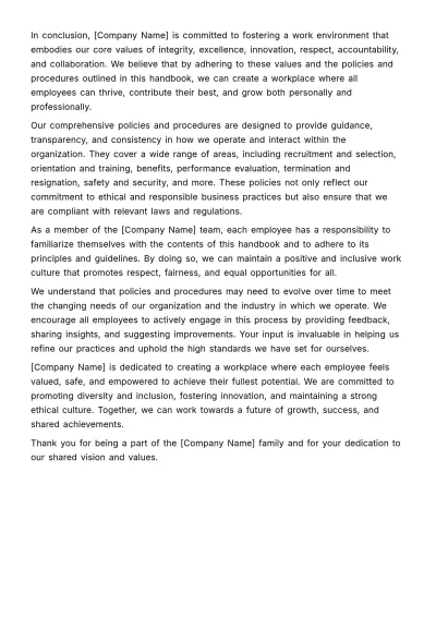 Free New Hire Policy & Procedure HR Template to Edit Online