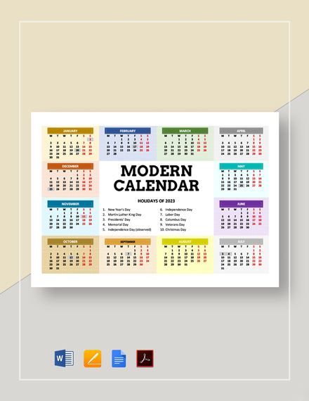 252 calendar google docs templates free downloads template net