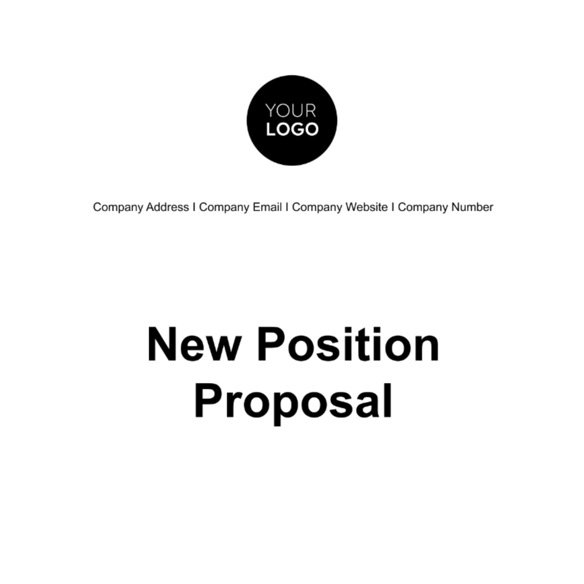 New Position Proposal HR Template