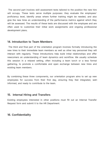 Free Hiring Policy & Procedure Manual HR Template to Edit Online
