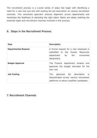 Free Hiring Policy & Procedure Manual HR Template to Edit Online