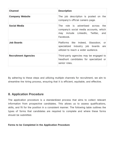 Free Hiring Policy & Procedure Manual HR Template to Edit Online