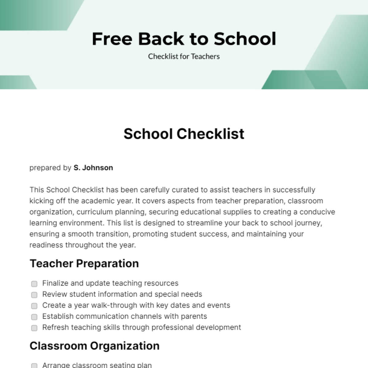 Back to School Checklist: School Supplies for Success