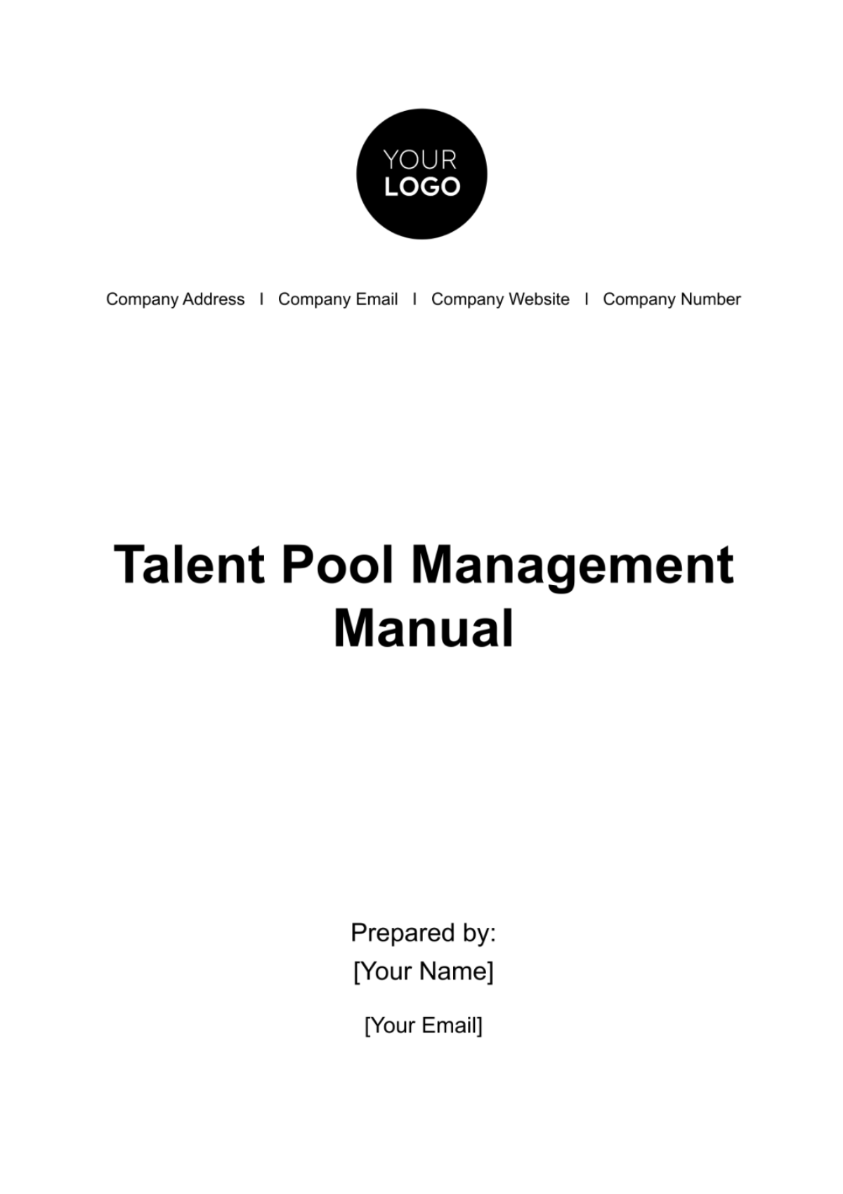 Free Talent Pool Management Manual HR Template