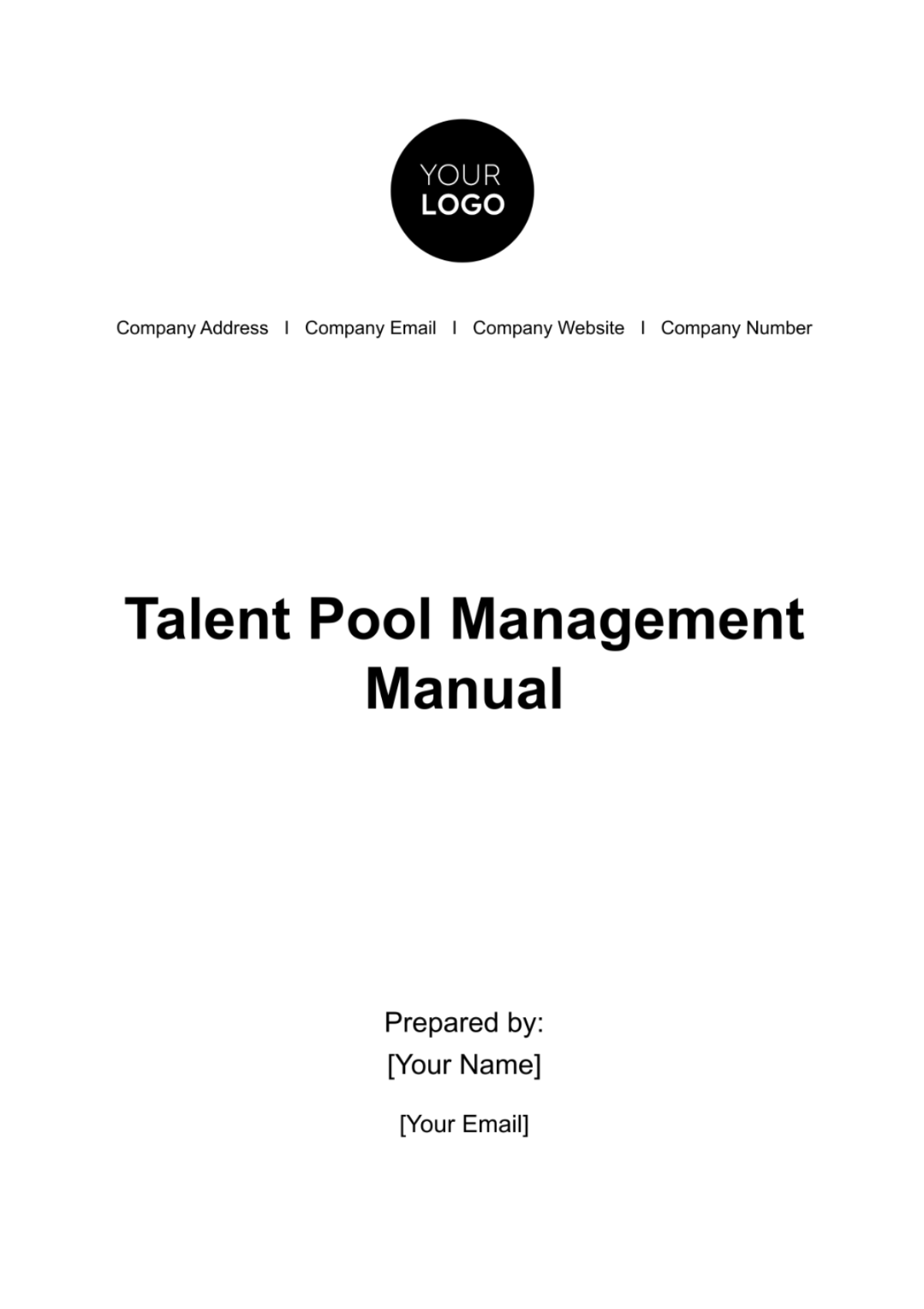 Talent Pool Management Manual HR Template - Edit Online & Download