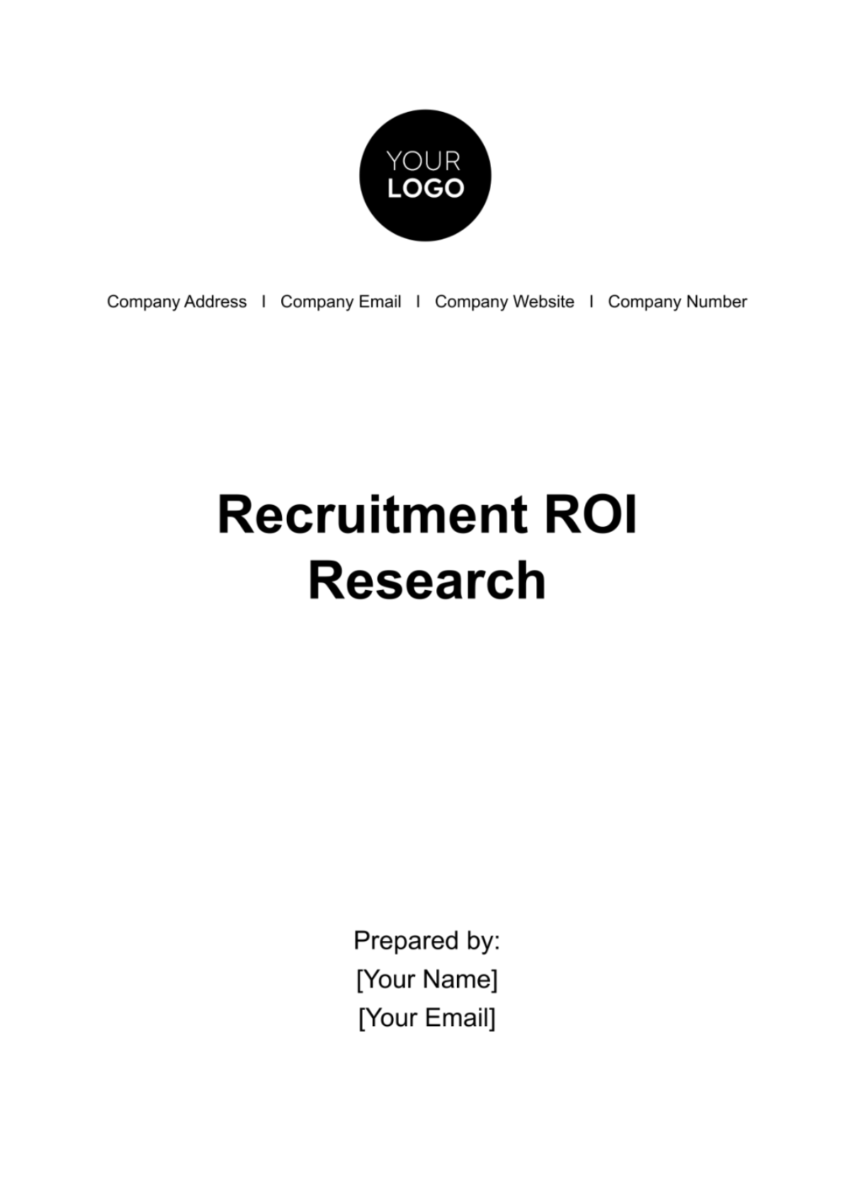 Free Recruitment ROI Research HR Template