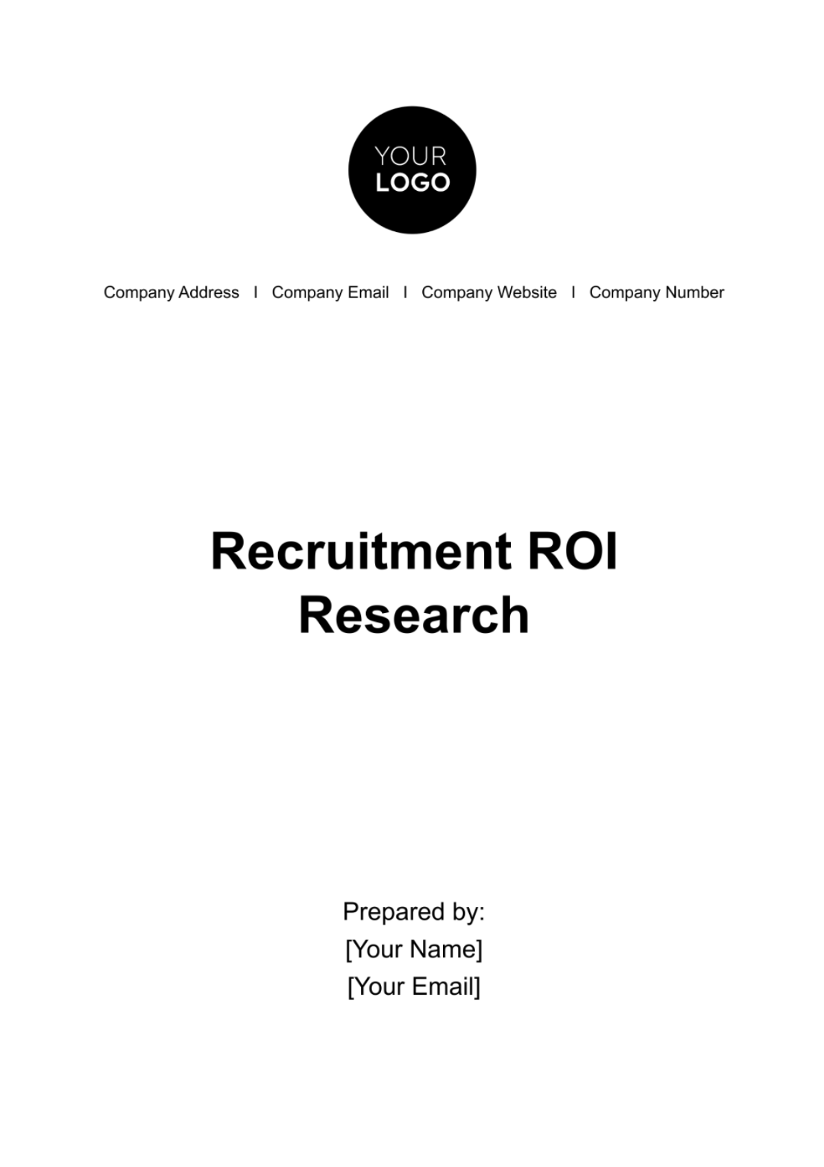 Recruitment ROI Research HR Template - Edit Online & Download