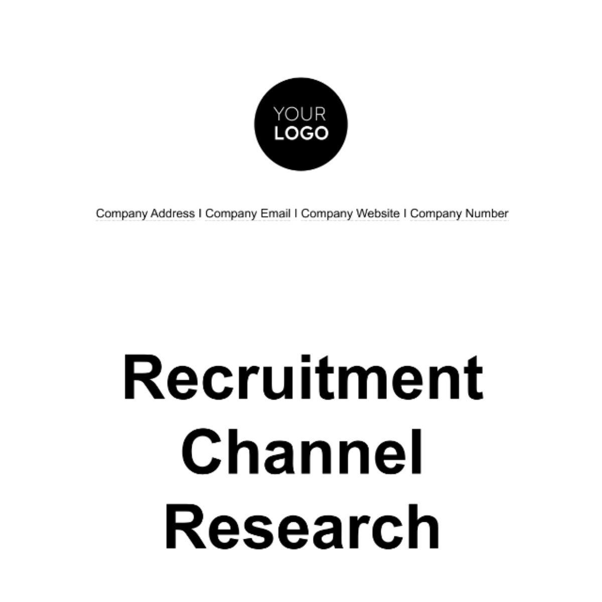 Recruitment Channel Research HR Template - Edit Online & Download