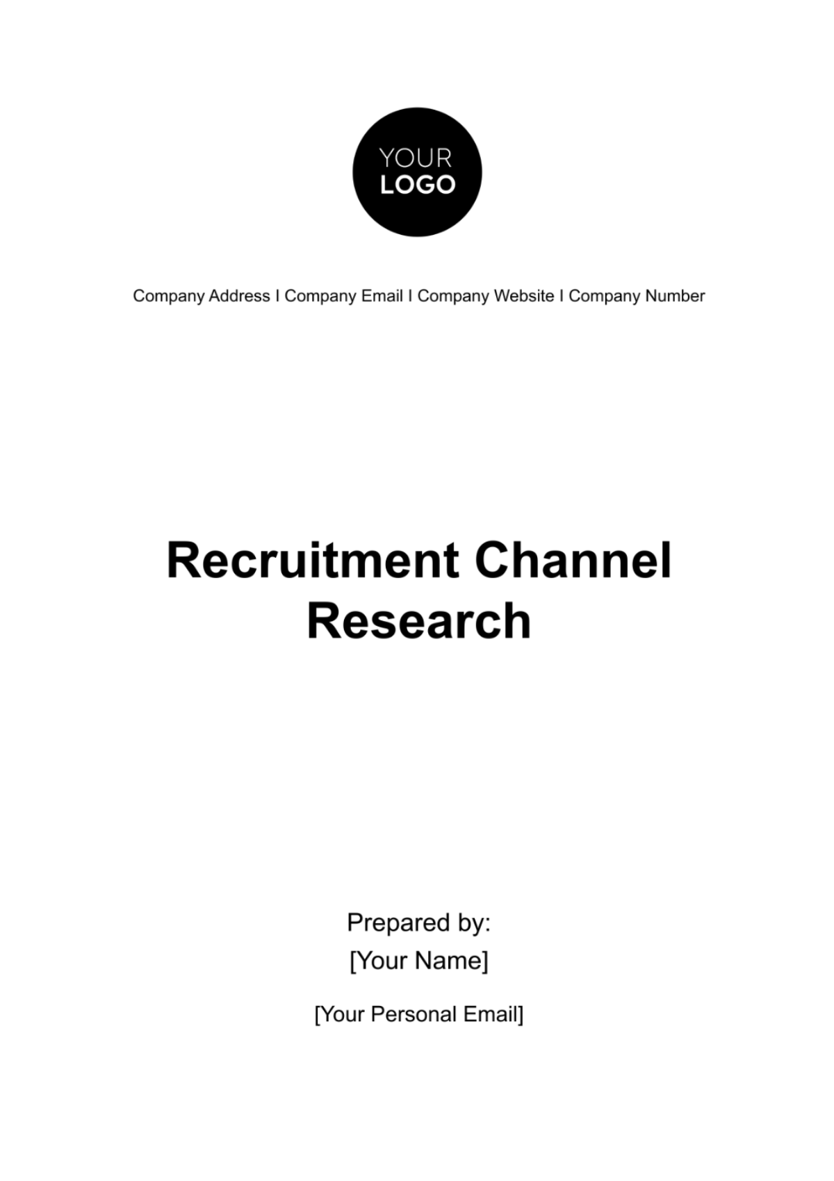 Recruitment Channel Research HR Template - Edit Online & Download