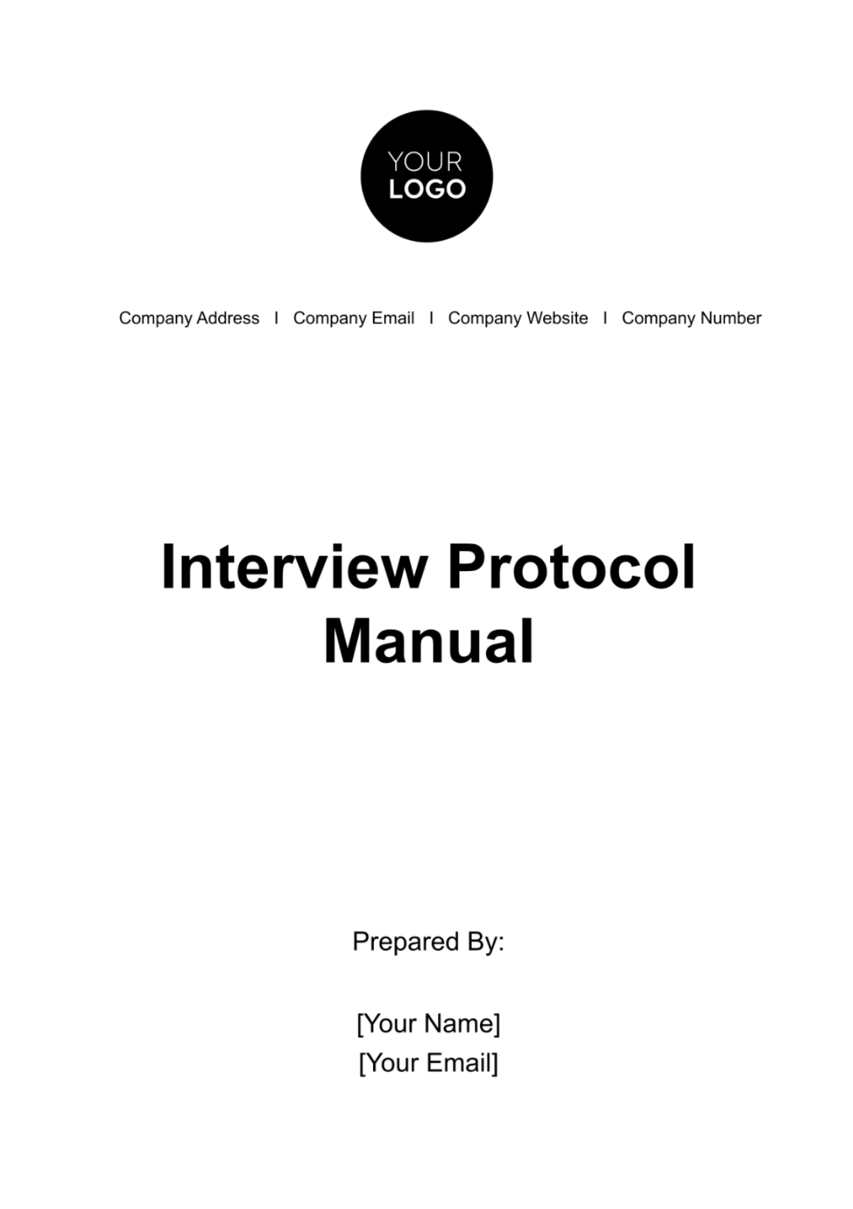 Interview Protocol Manual HR Template - Edit Online & Download