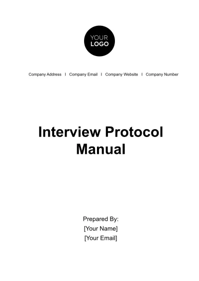 Free Interview Protocol Manual HR Template to Edit Online