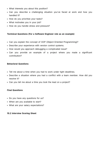 Free Interview Protocol Manual HR Template to Edit Online