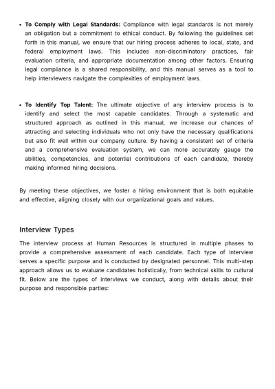 Free Interview Protocol Manual HR Template to Edit Online