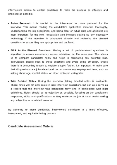 Free Interview Protocol Manual HR Template to Edit Online