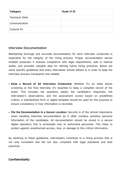 Free Interview Protocol Manual HR Template to Edit Online