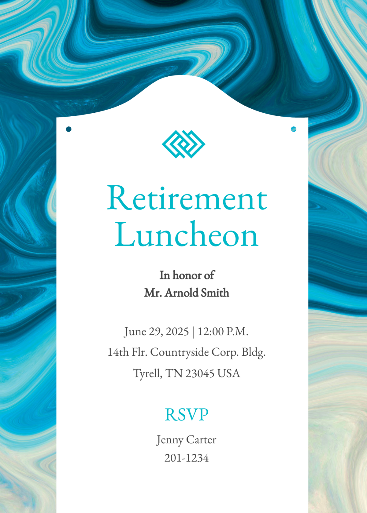 Retirement Luncheon Invitation Template