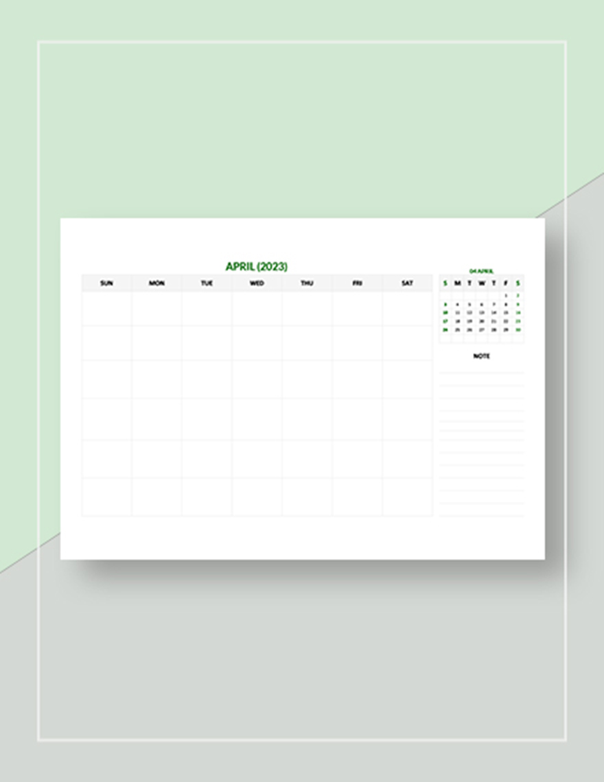 Monthly Appointment Calendar Template Google Docs, Word, Apple Pages