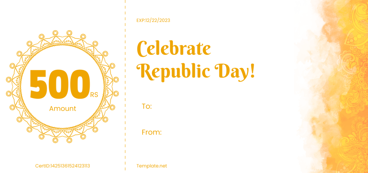 Free Republic Day Certificate Template