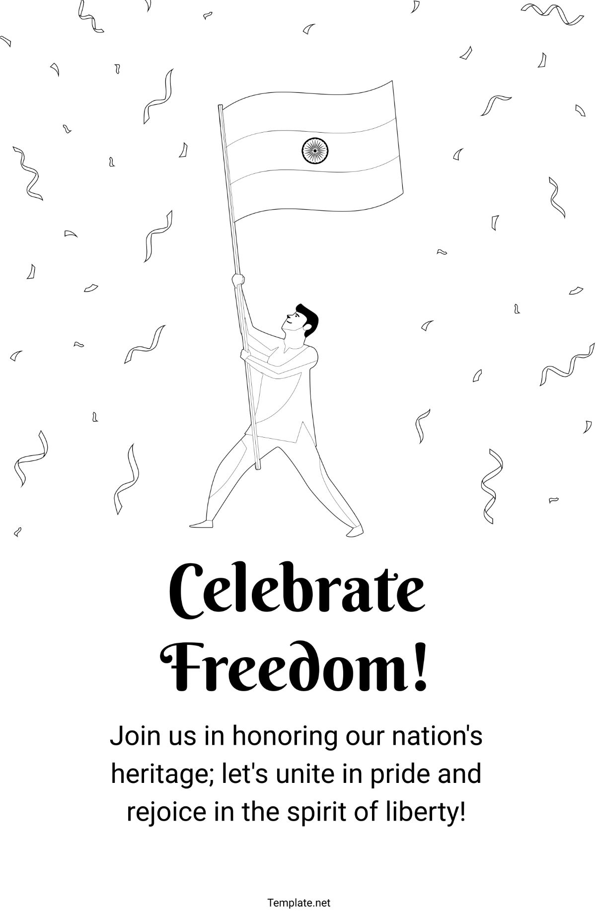 Free Republic Day Drawing Poster Template