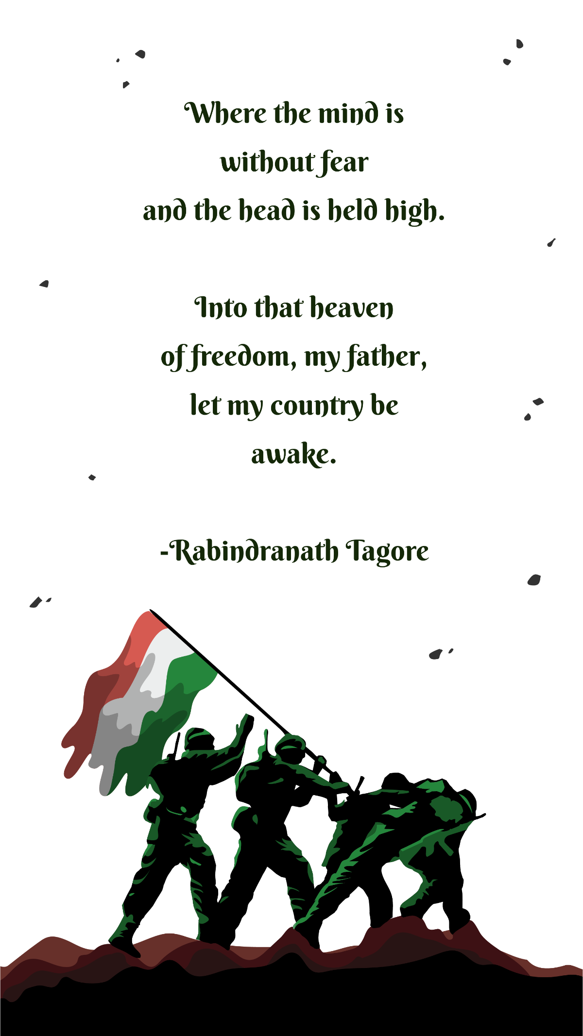 Free Army Republic Day Quotes Template