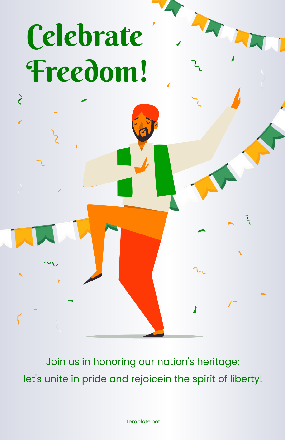 Free Republic Day Poster Template