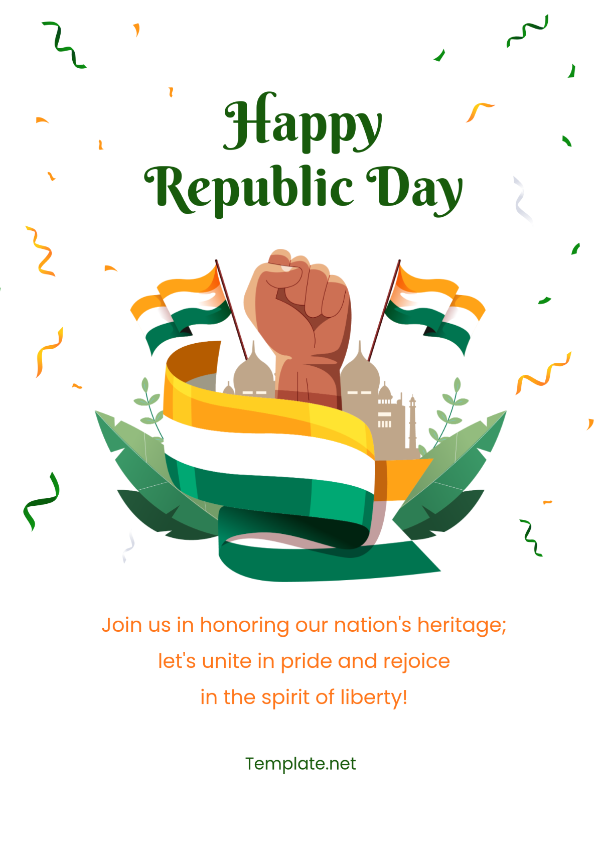 Free Happy Republic Day Template