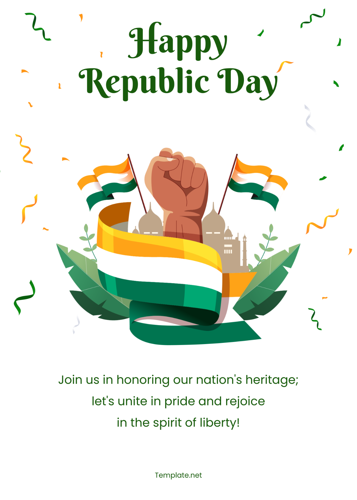Happy Republic Day Template