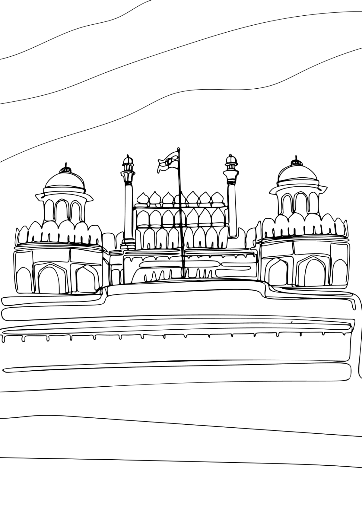 Free Happy Republic Day Drawing Template