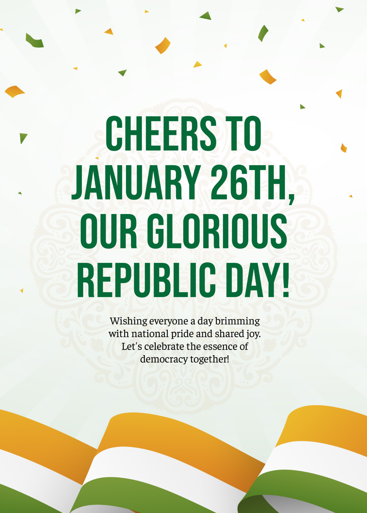 26th January Republic Day Wishes Template
