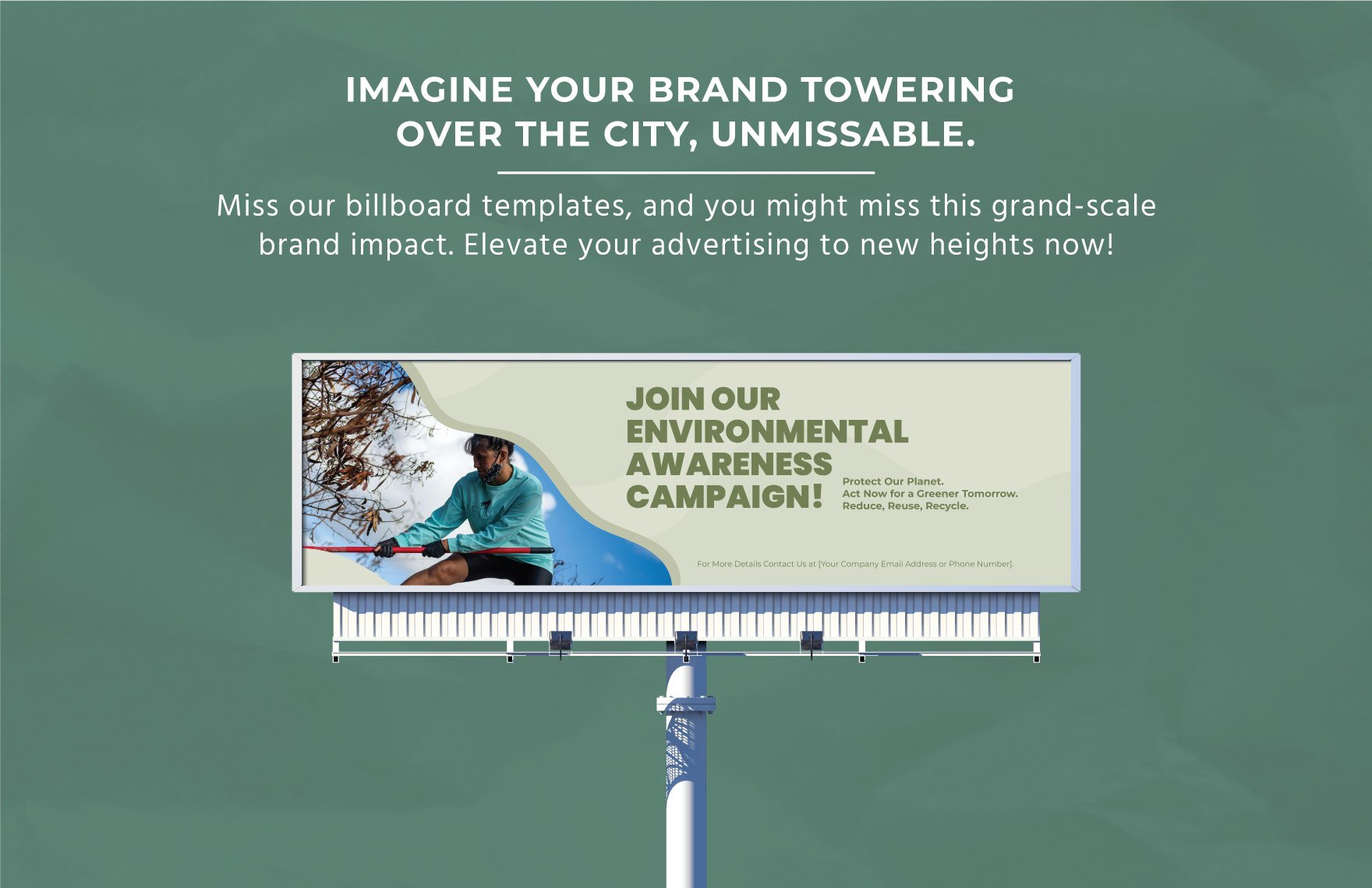 Environmental Awareness Campaign Billboard Template