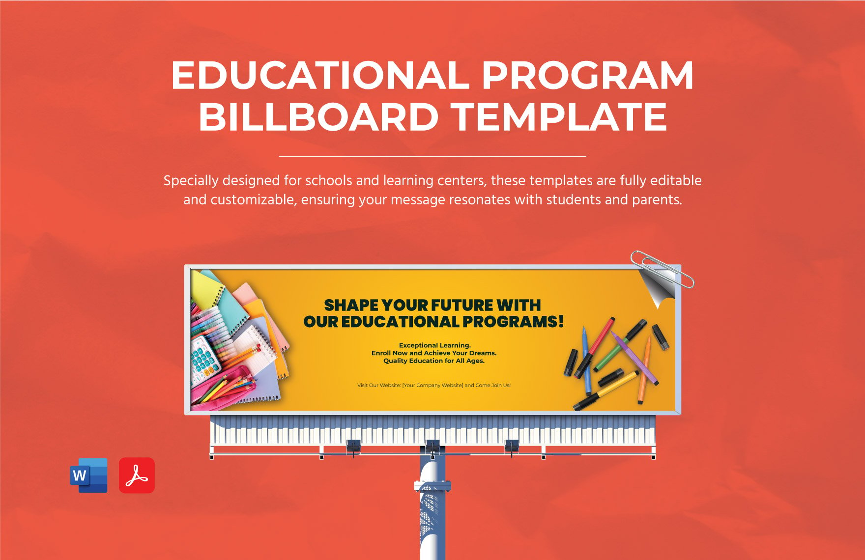 Educational Program Billboard Template