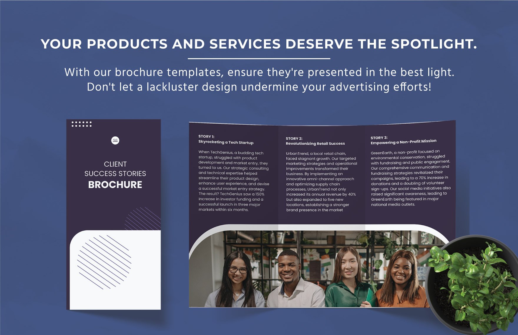 Client Success Stories Brochure Template