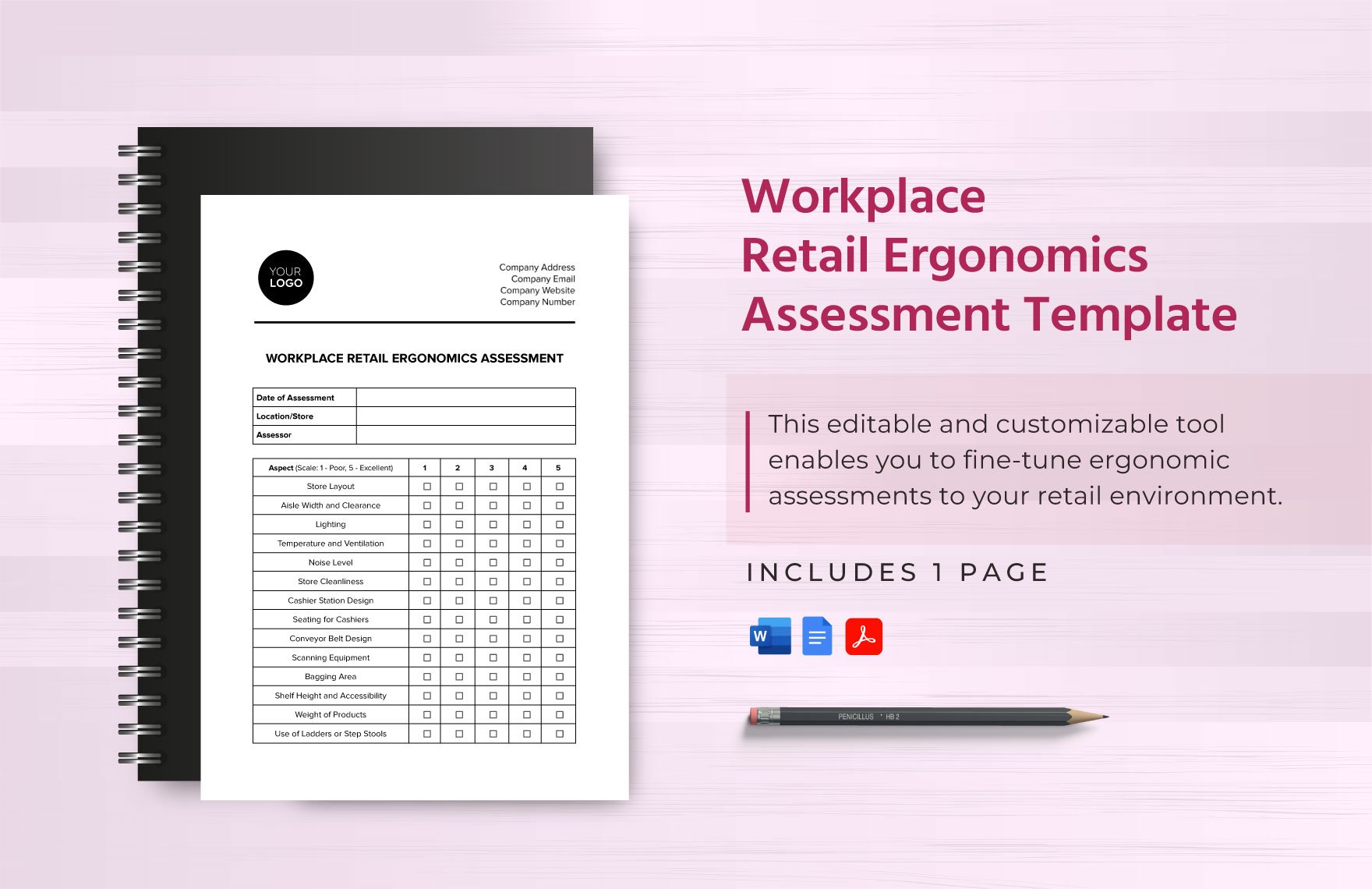 Workplace Retail Ergonomics Assessment Template