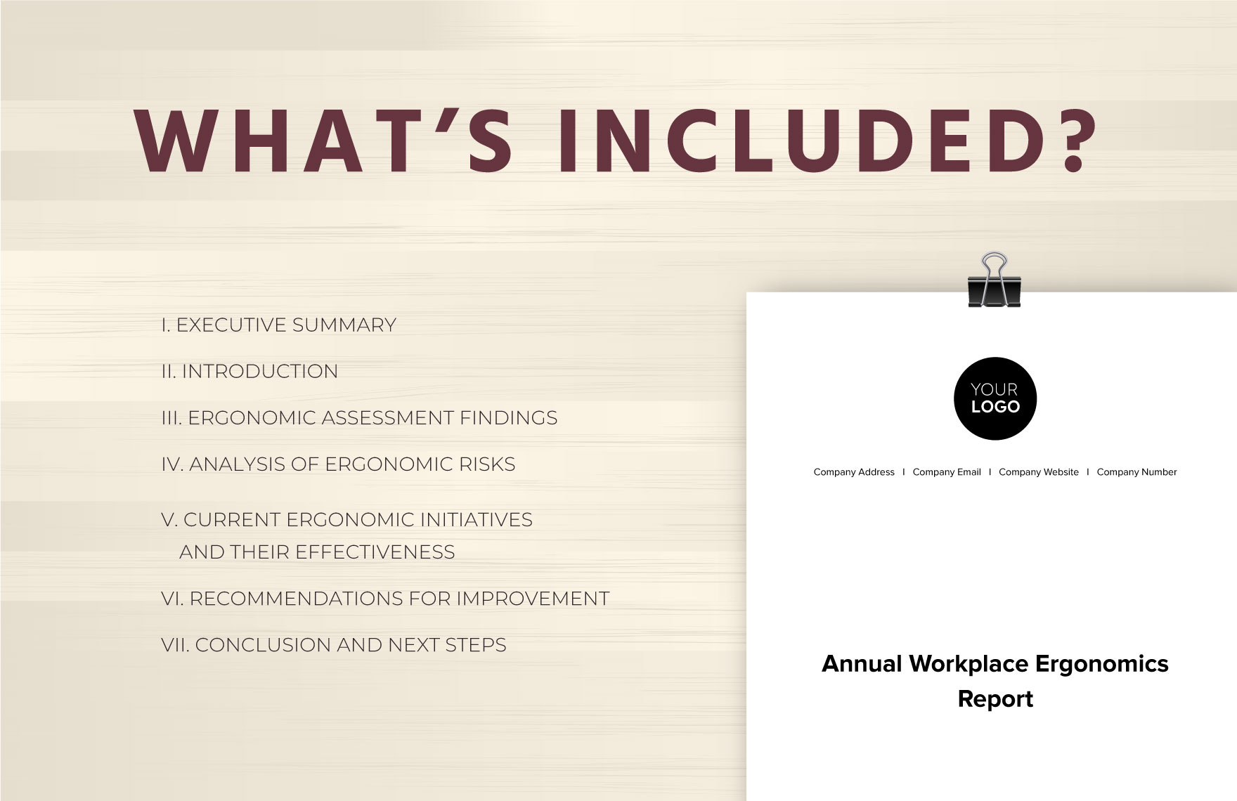 Annual Workplace Ergonomics Report Template