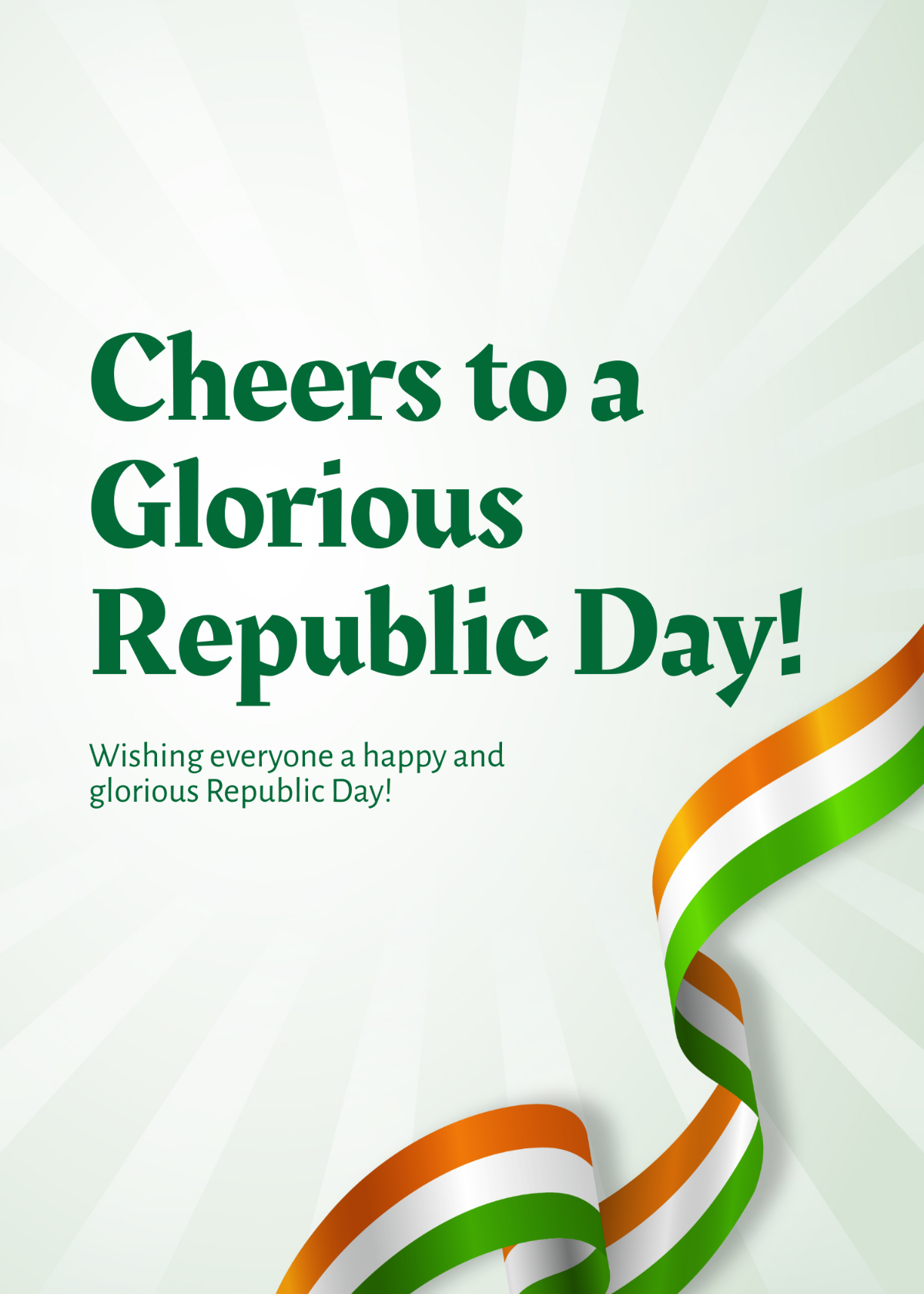 Simple Republic Day Wishes Template