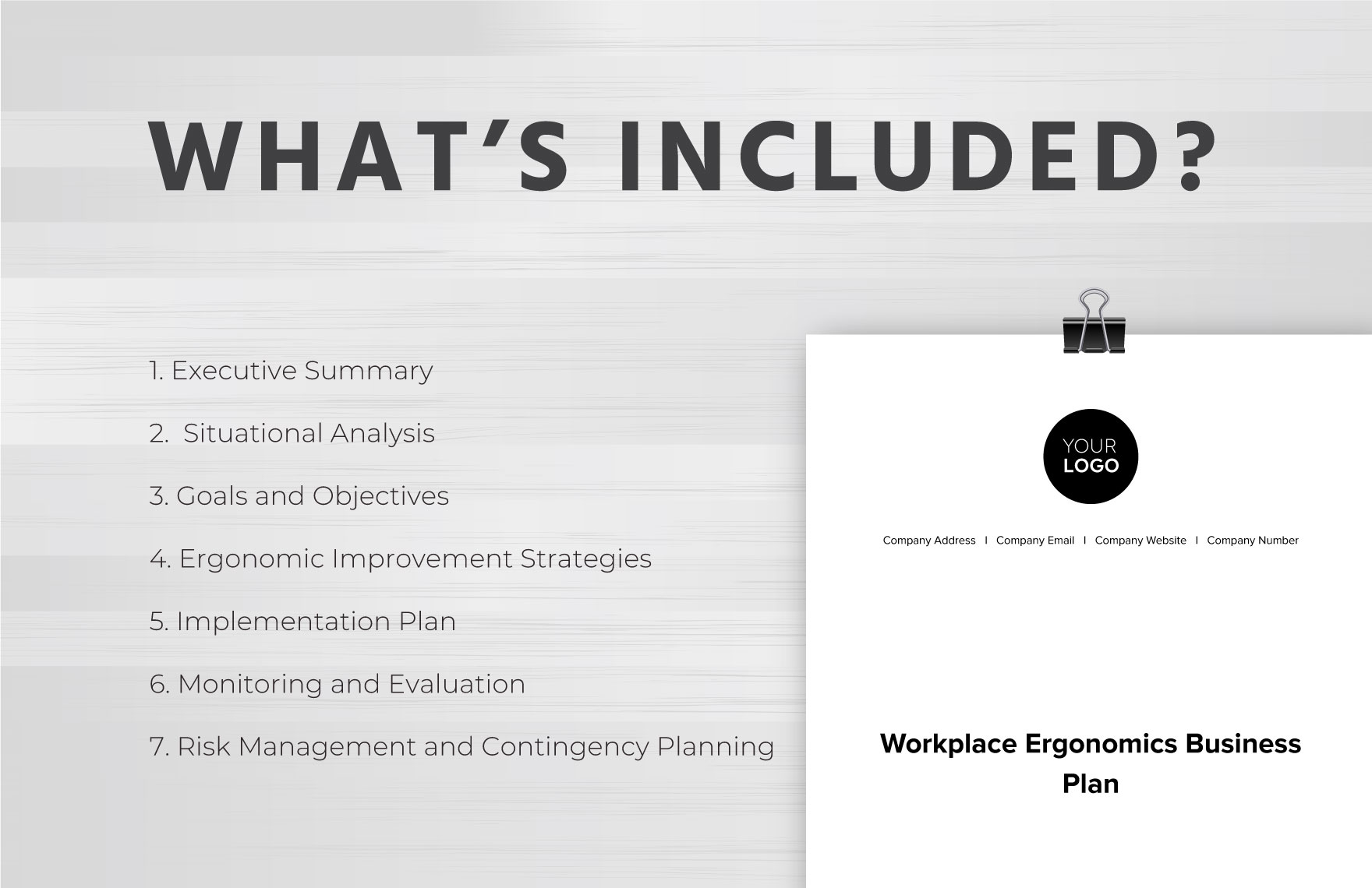 Workplace Ergonomics Business Plan Template