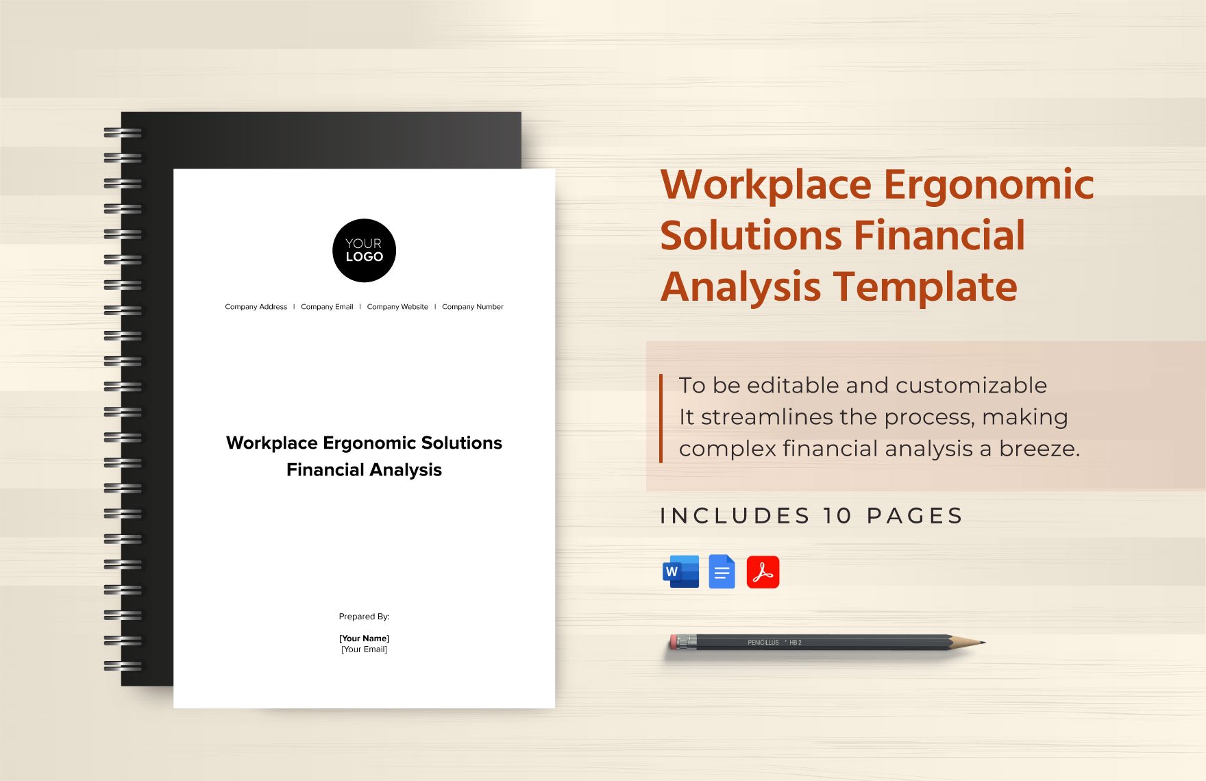Workplace Ergonomic Solutions Financial Analysis Template