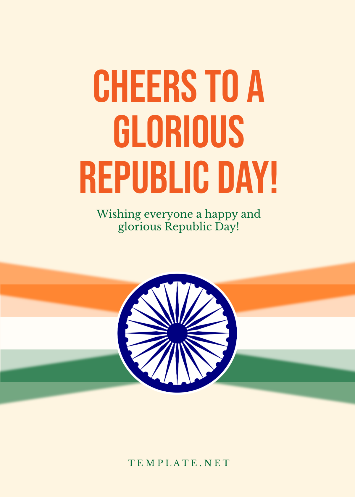 Republic Day Greeting Card Wishes Template