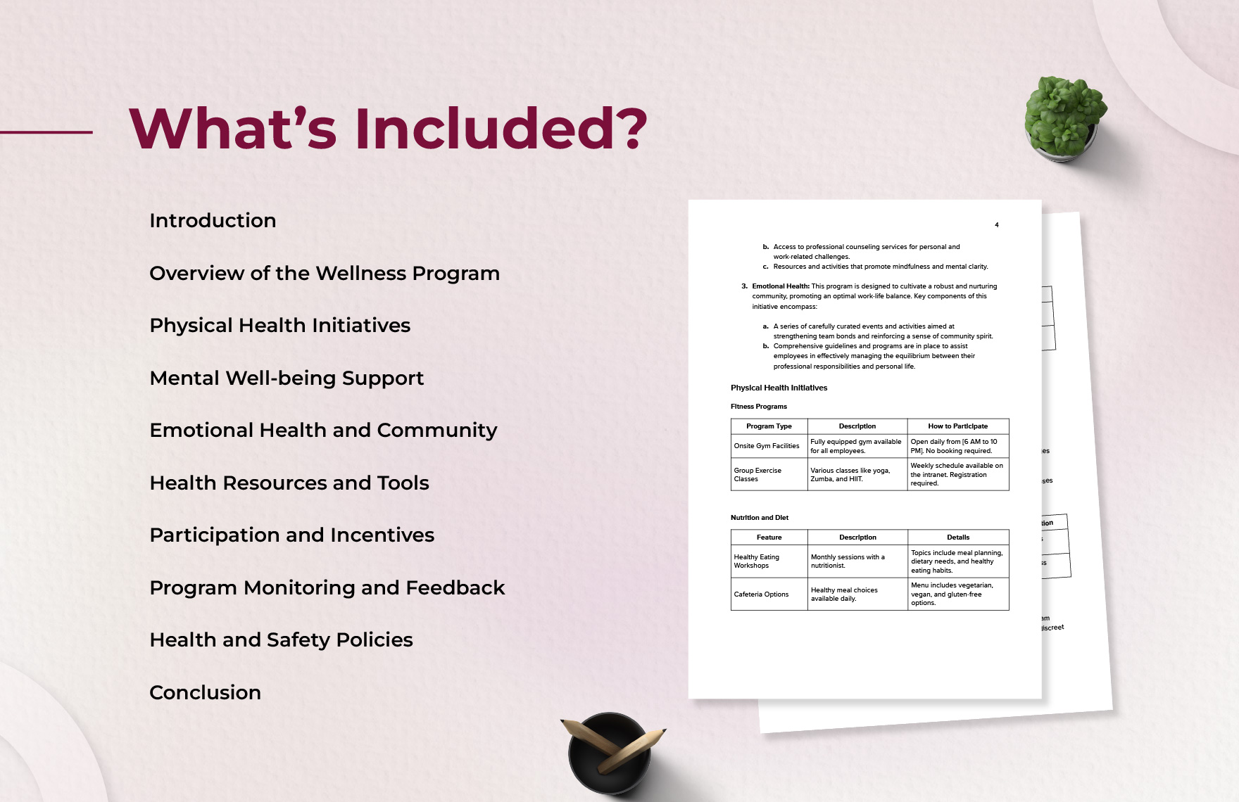 Employee Wellness Program User Guide Template