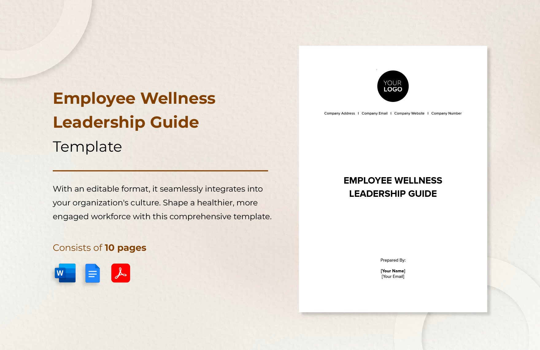 Employee Wellness Leadership Guide Template