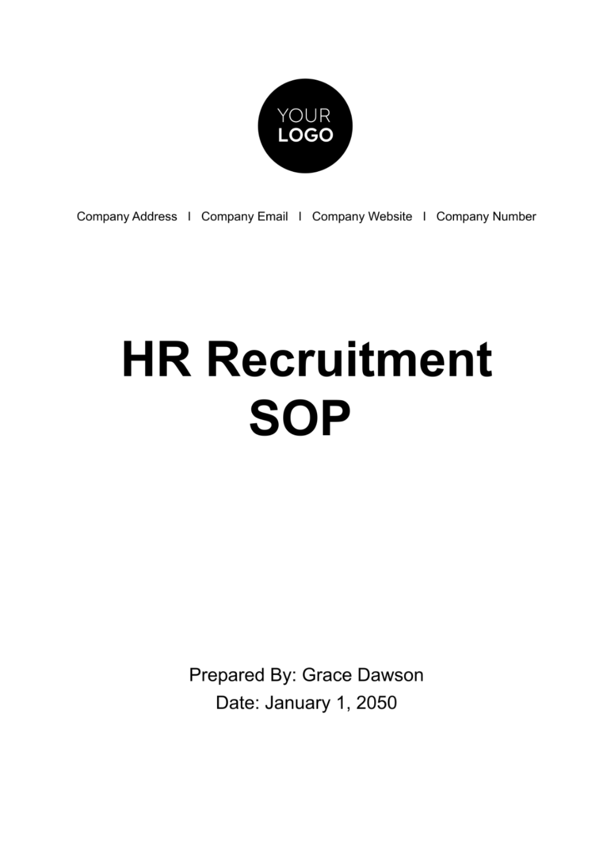 Free Recruitment SOP HR Template