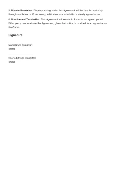 Free Trade Agreement Template to Edit Online