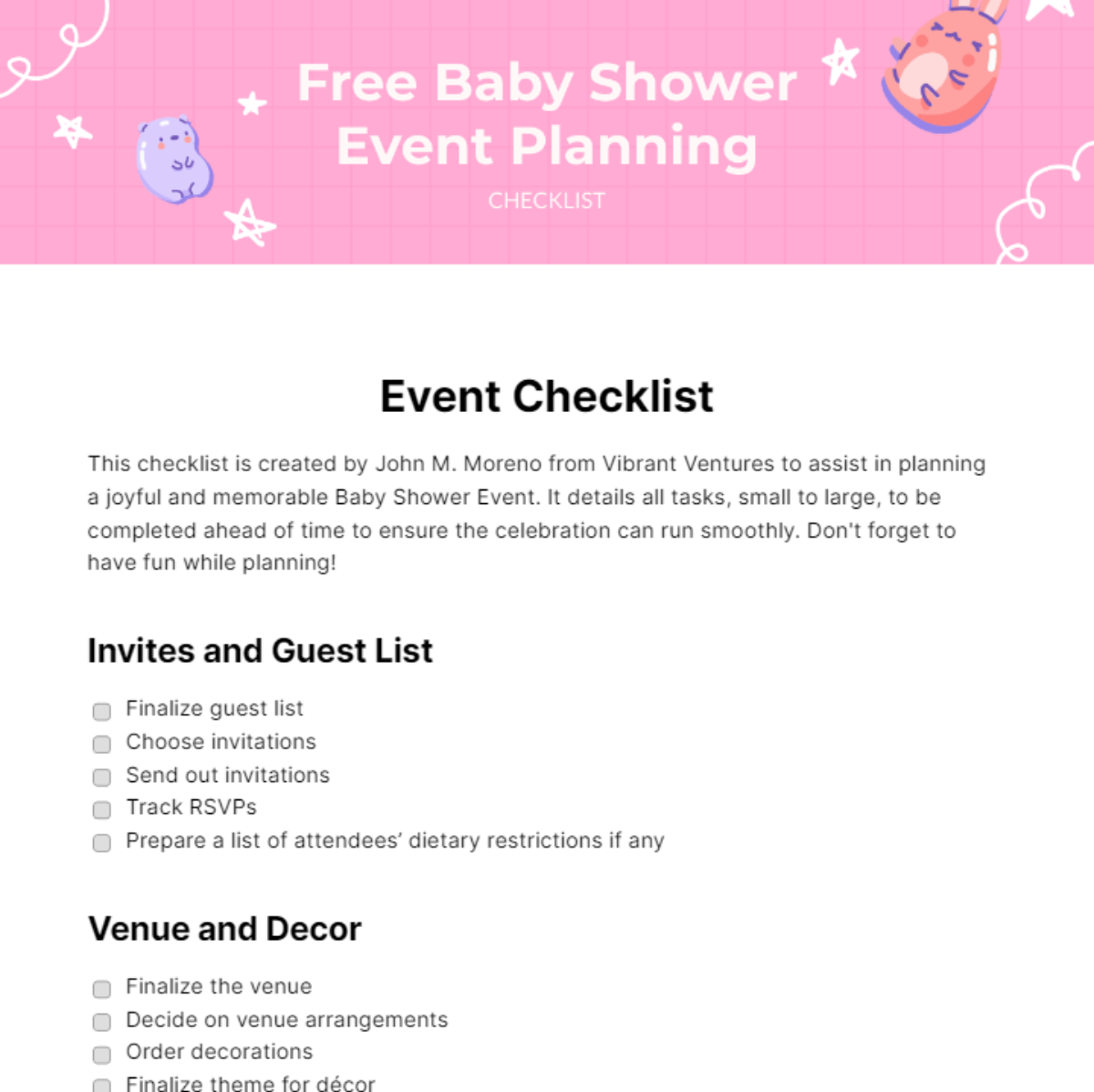 FREE Event Checklist Templates & Examples Edit Online & Download