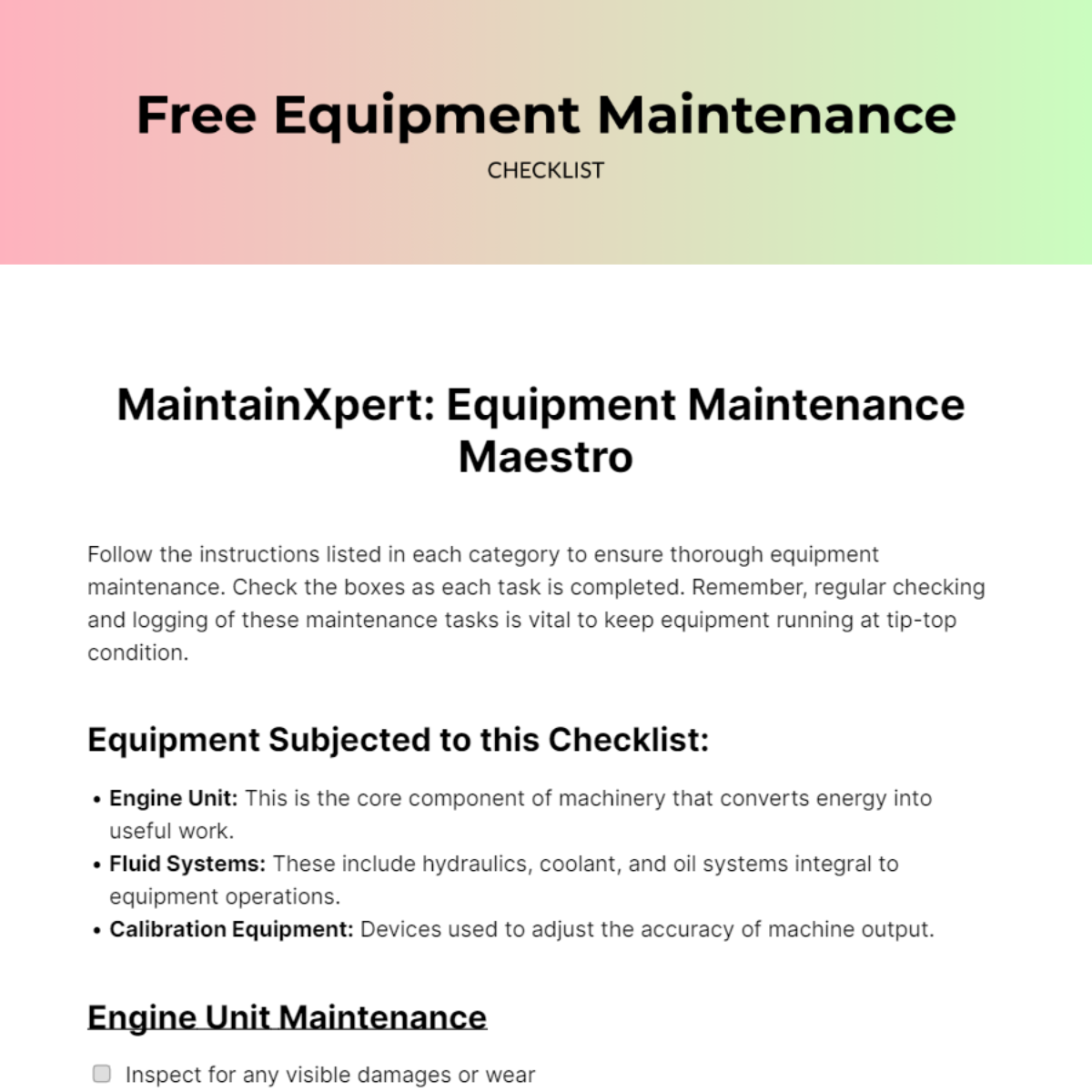 Page 4 FREE Checklist Templates & Examples Edit Online & Download